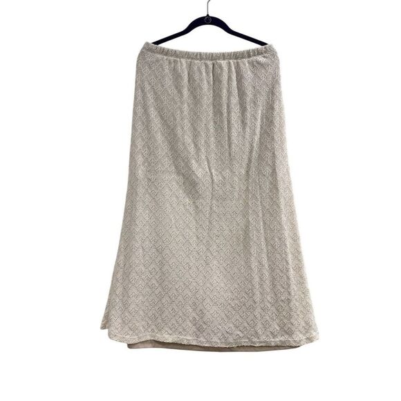 Final Touch Dresses & Skirts - Final Touch Women's Ivory Textured Maxi Skirt Size L Casual Formal